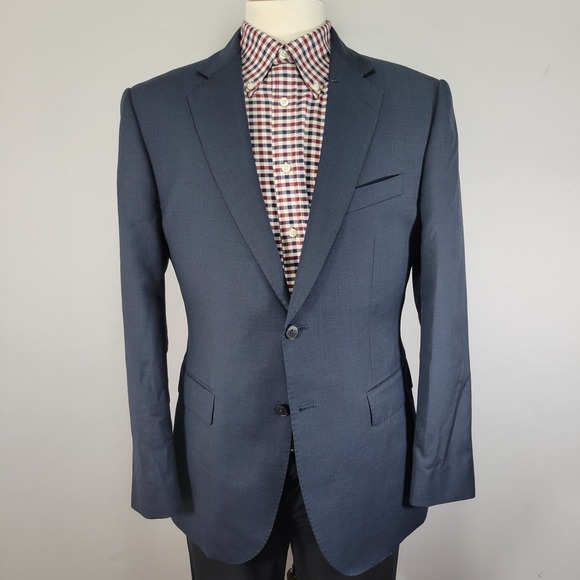 Charles Tyrwhitt Other - Charles Tyrwhitt Mens Sport Coat Navy Surgeon Half Canvas 120s Wool 42R Slim Fit